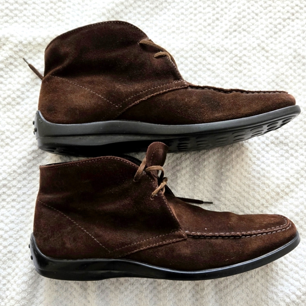 Tod's Brown Suede Dress Boots Sz 7